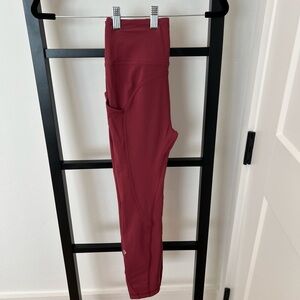 lululemon athletica burgundy Leggings